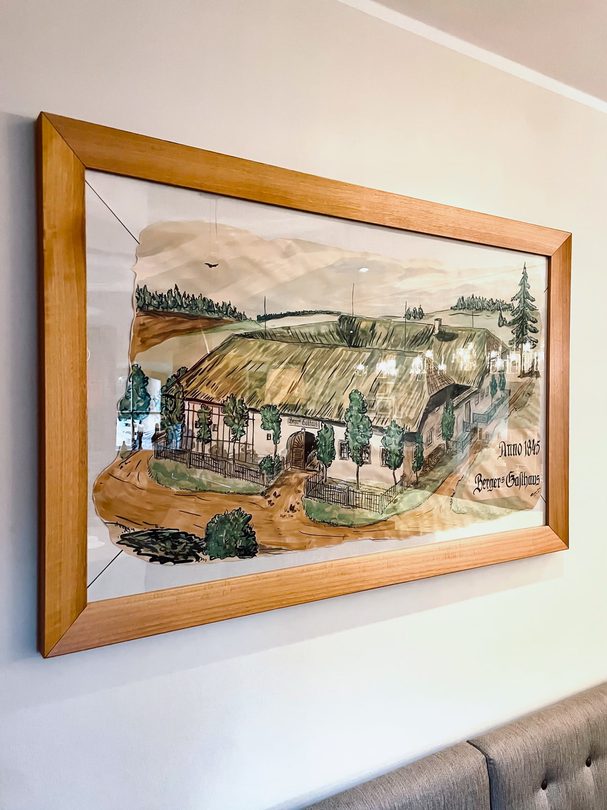 Hotel BERGERGUT anno 1845, Gemälde Hotel BERGERGUT anno 1845, Gemälde