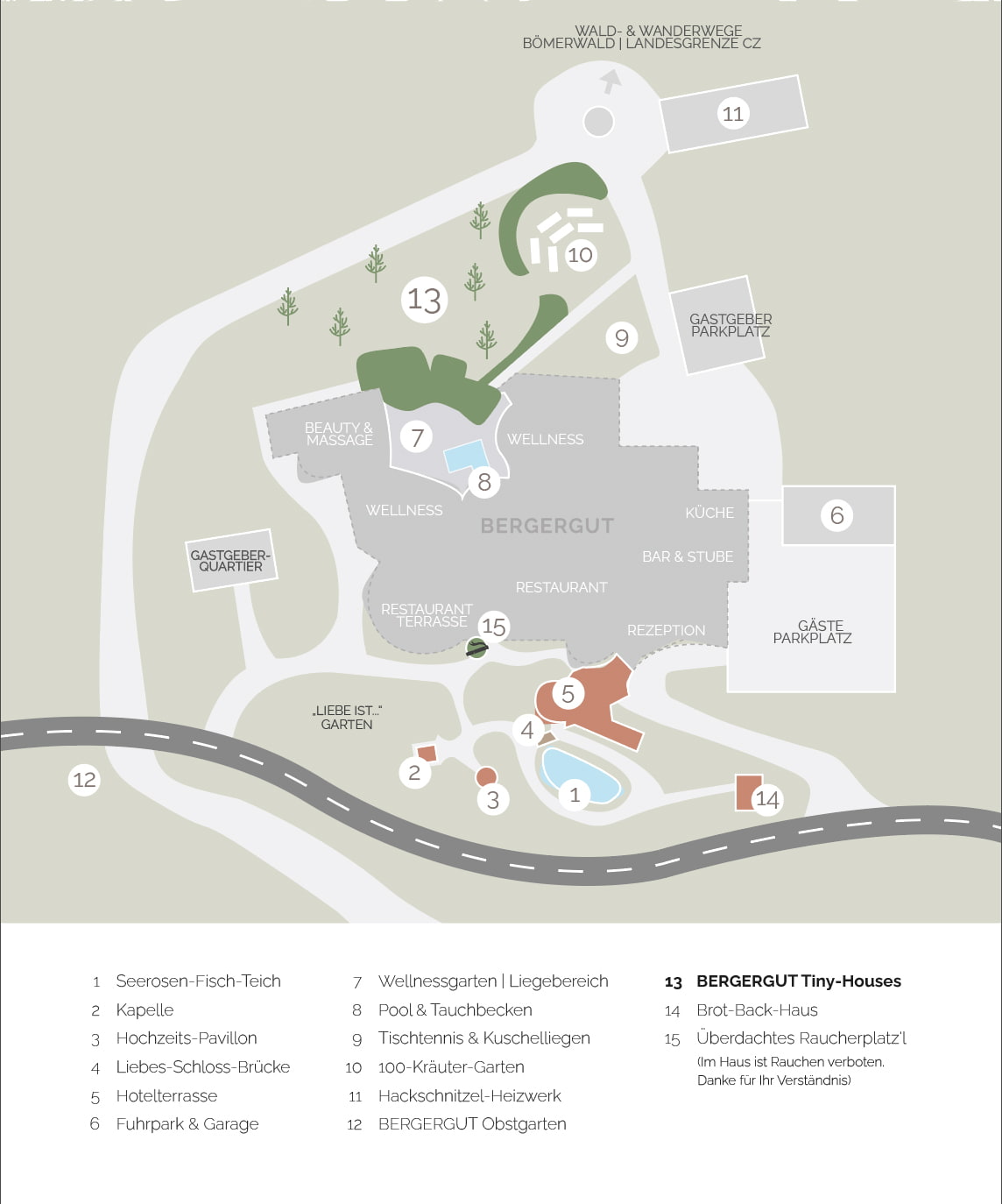 Orientierungsplan Outdoor Hotel Bergergut Orientierungsplan Outdoor Hotel Bergergut